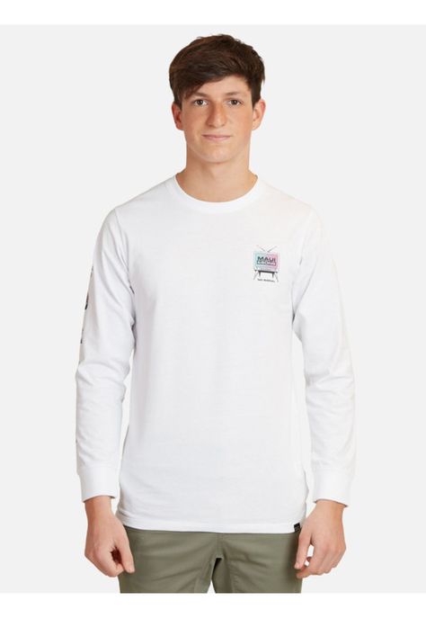 Polera No Signal R.Y.L Juvenil Hombre Blanco Maui And Sons-0
