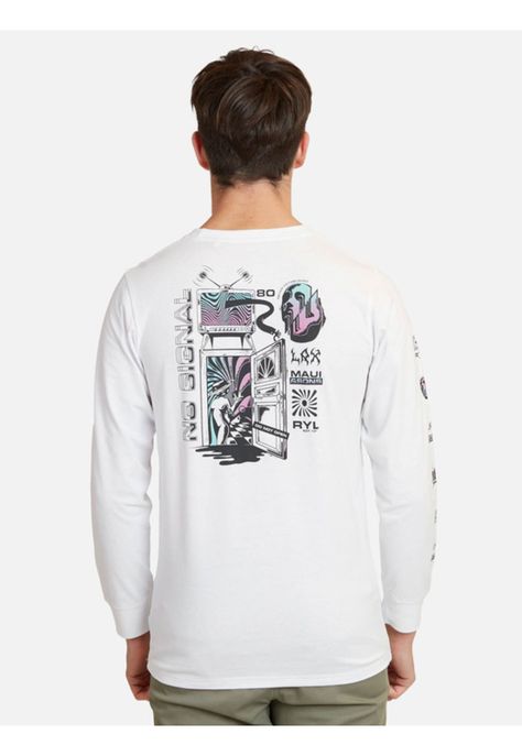 Polera No Signal R.Y.L Juvenil Hombre Blanco Maui And Sons-1