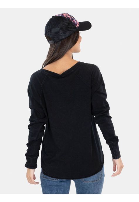 Polera ML Ocean Drive Negro Mujer Maui And Sons-1