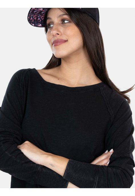 Polera ML Ocean Drive Negro Mujer Maui And Sons-2