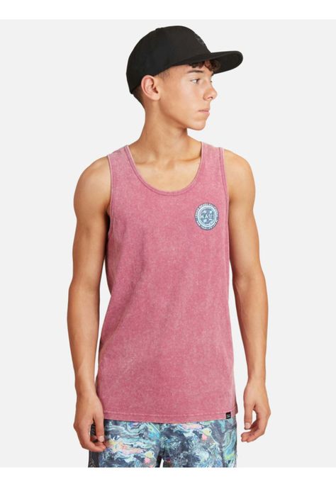 Polera Ride Your Life Tanks Juvenil Hombre Burdeo Maui And Sons-0