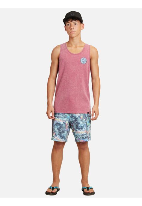 Polera Ride Your Life Tanks Juvenil Hombre Burdeo Maui And Sons-3