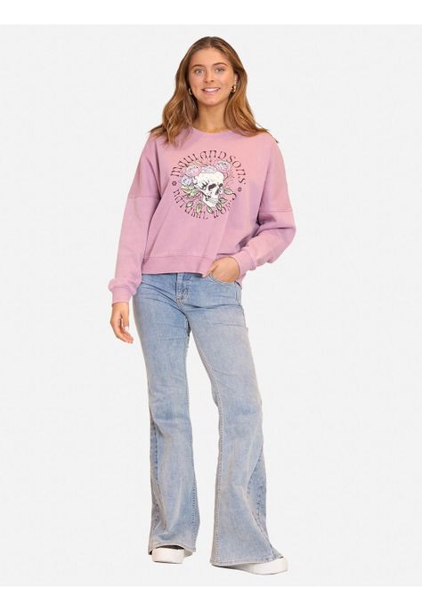 Poleron Cr Forever Trusting Crewneck  Rosado Mujer Maui And Sons-2