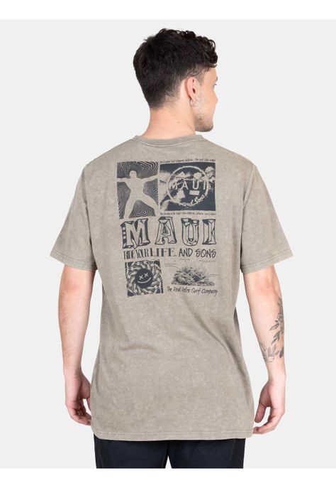 Polera MC Flow Verde Hombre Maui And Sons-1