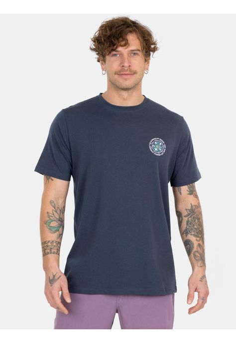 Polera MC Asphalt Aspen Azul Hombre Maui And Sons-0