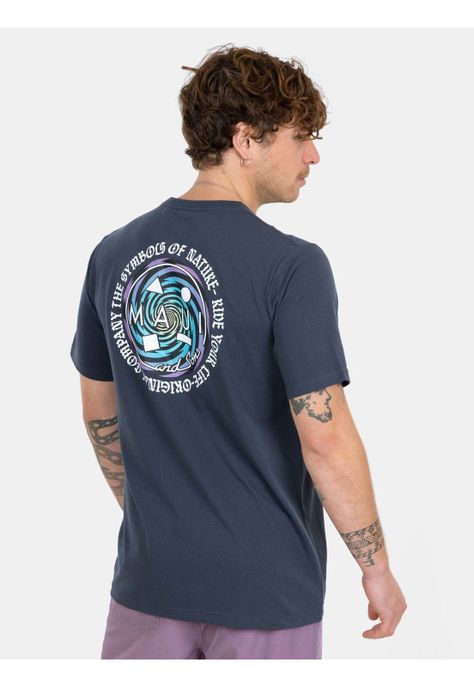 Polera MC Asphalt Aspen Azul Hombre Maui And Sons-1