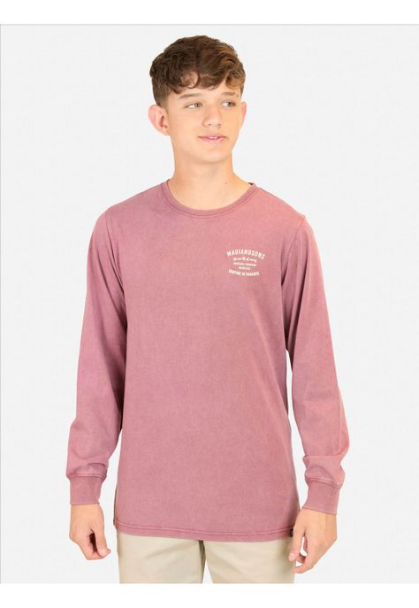 Polera ML Kona Heat Rojo Infantil Maui And Sons-0