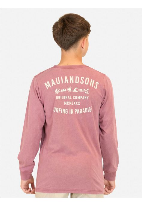 Polera ML Kona Heat Rojo Infantil Maui And Sons-1