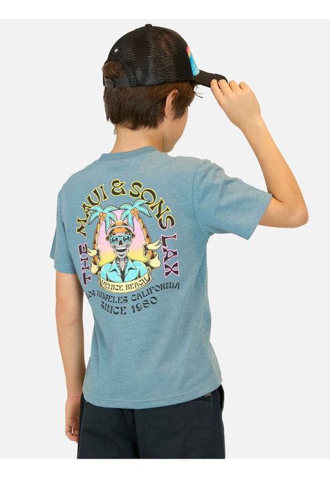 Polera MC Venice Beach Celeste Niño Maui And Sons-1
