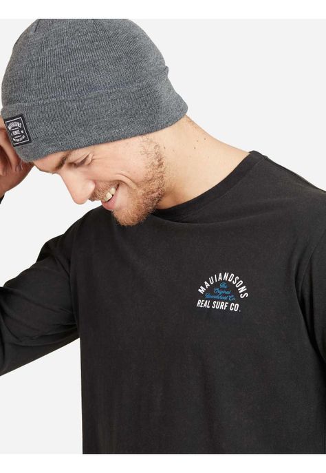 Polera HUNTINGTON CO. Hombre Negro Maui and Sons-2