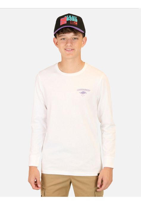 Polera ML Tiki Power Blanco Infantil Maui And Sons-0