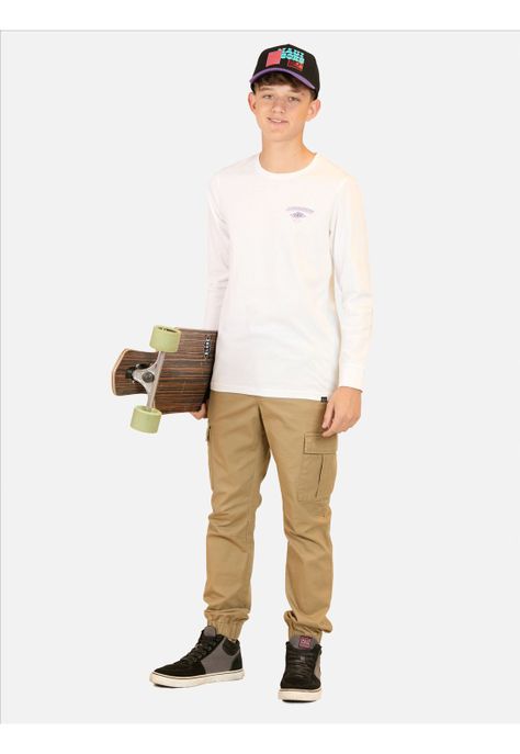 Polera ML Tiki Power Blanco Infantil Maui And Sons-3