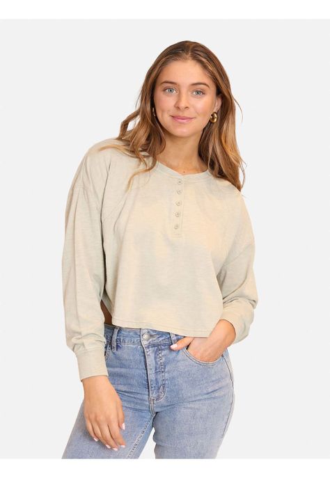 Polera ML Good Life Verde Mujer Maui And Sons-0