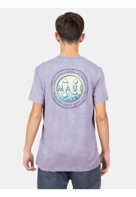 Polera MC Beach Sunrise Morado Infantil Maui And Sons-1