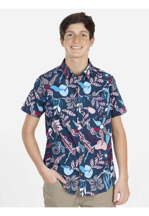 Camisa MIXED FOLIAGE Juvenil Multicolor Maui and Sons-0