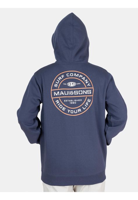 Poleron Canguro Flip Azul Hombre Maui And Sons-1