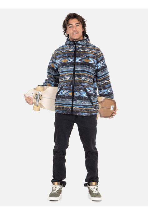 Poleron Micropolar Palm Multicolor Hombre Maui And Sons-3