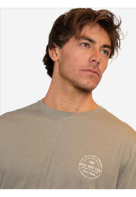 Polera MC Front Ly Verde Hombre Maui And Sons-2