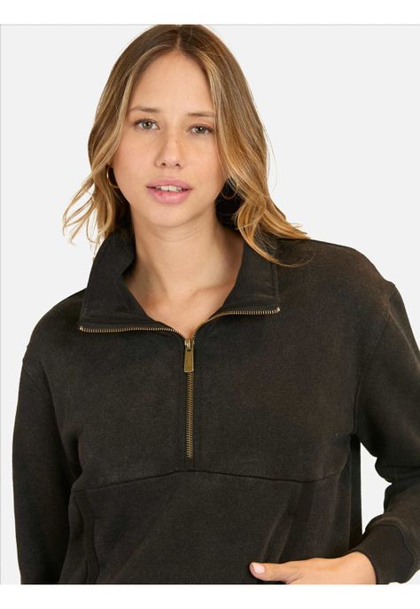 Poleron CR Siren Negro Mujer Maui And Sons-2