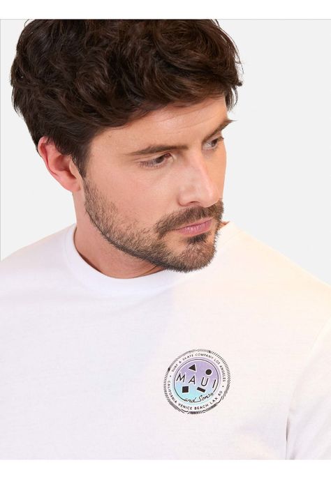 Polera MC Classic Shores Blanco Hombre Maui And Sons-2