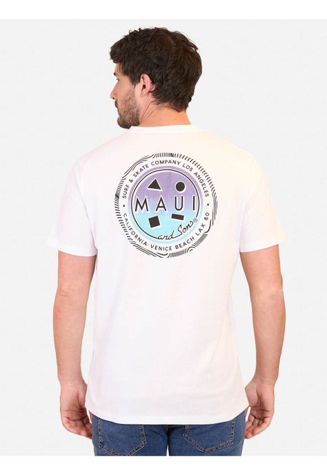 Polera MC Classic Shores Blanco Hombre Maui And Sons-1