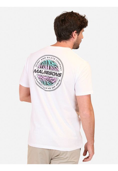 Polera MC Surf Cny Blanco Hombre Maui And Sons-1
