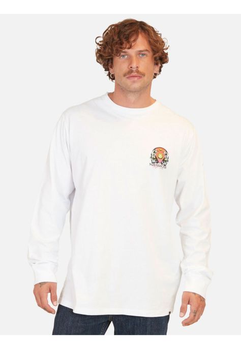 Polera Faces Maui Ls Tees Blanco Hombre Maui And Sons-0