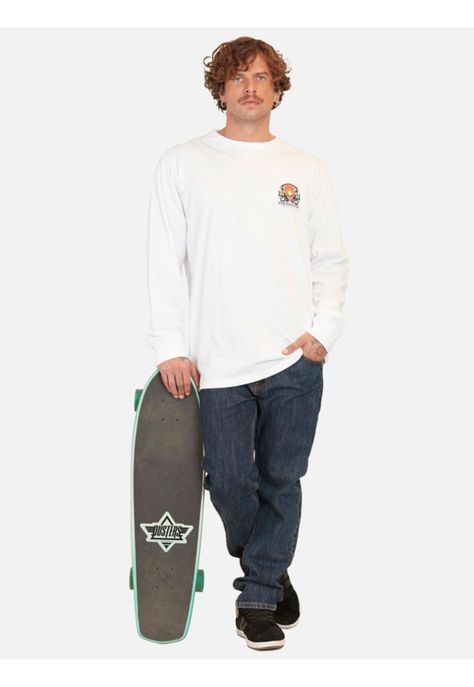 Polera Faces Maui Ls Tees Blanco Hombre Maui And Sons-3