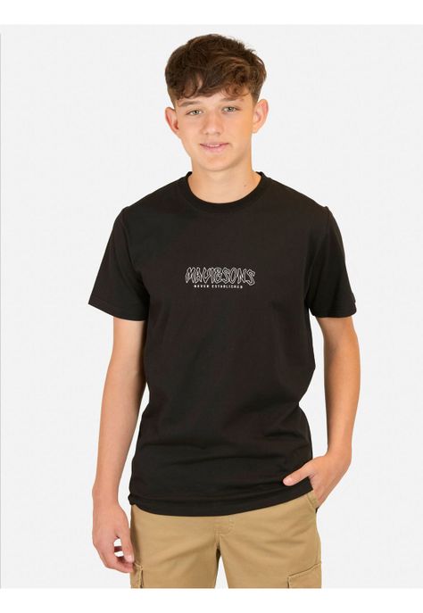 Polera MC Aqua Negro infantil Maui And Sons-0