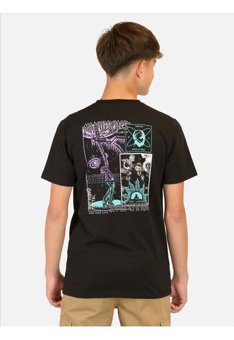 Polera MC Aqua Negro infantil Maui And Sons-1