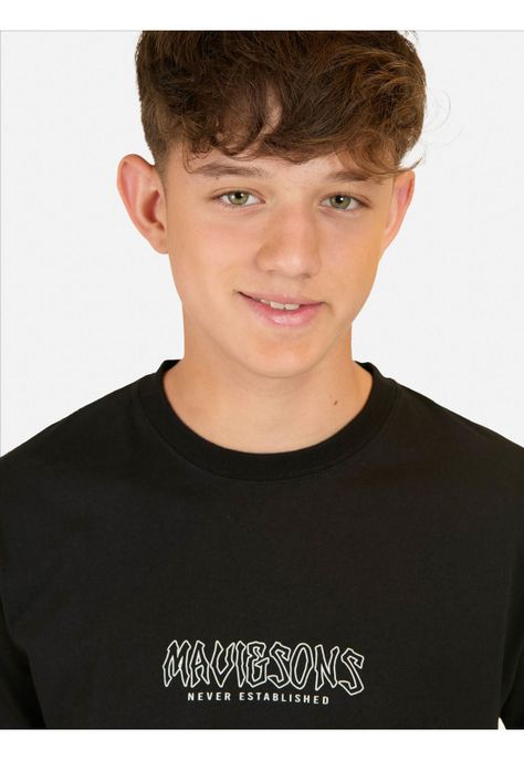 Polera MC Aqua Negro infantil Maui And Sons-2