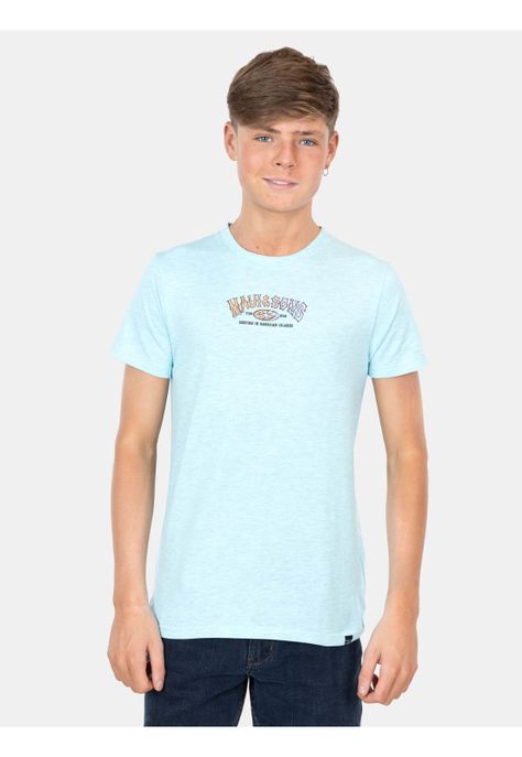 Polera MC Surfing Island Celeste Infantil Maui And Sons-0