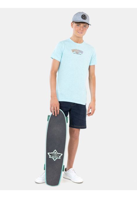 Polera MC Surfing Island Celeste Infantil Maui And Sons-2