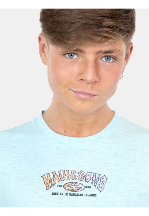 Polera MC Surfing Island Celeste Infantil Maui And Sons-3