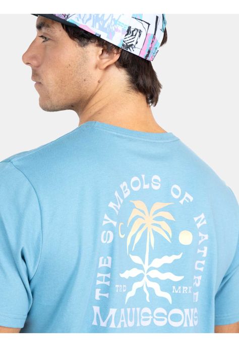 Polera MC The Symbols Of Nature  Celeste Hombre Maui And Sons-3