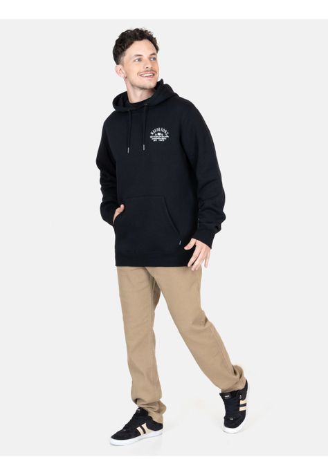 Poleron Canguro Fade Negro Hombre Maui And Sons-3
