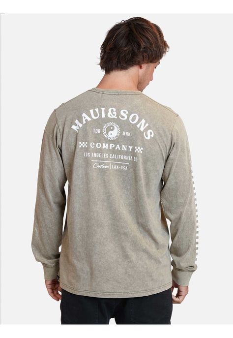 Polera yinyan surfco Verde Hombre Maui And Sons-1