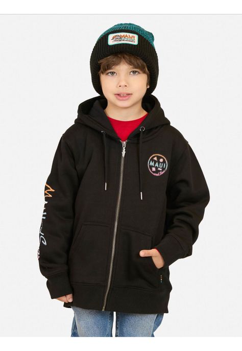 Poleron FZ Surf  Negro Infantil Maui And Sons-0