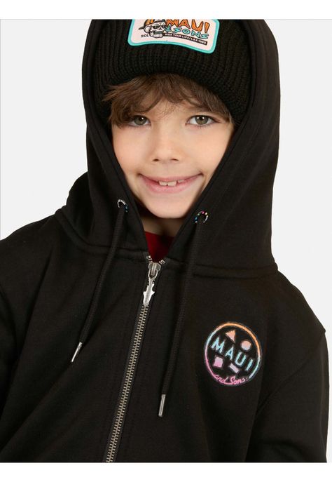 Poleron FZ Surf  Negro Infantil Maui And Sons-2