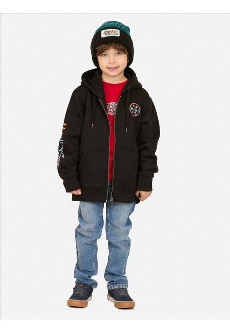 Poleron FZ Surf  Negro Infantil Maui And Sons-3