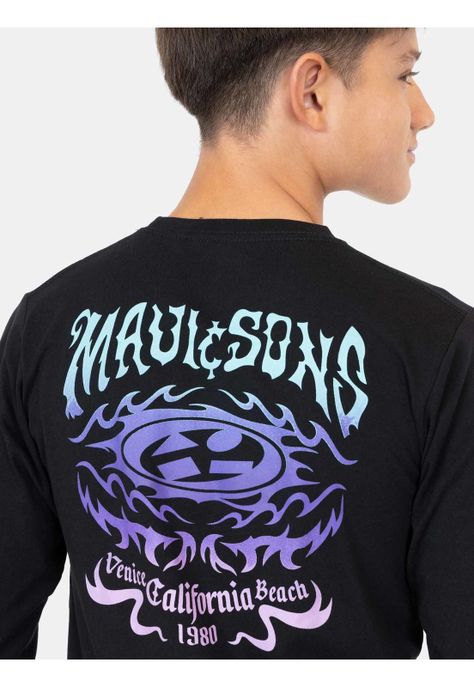 Polera ML Efery Negro Infantil Maui And Sons-2