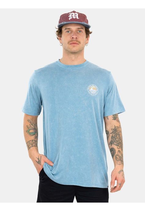 Polera MC Huntington Beach Tees  Celeste Hombre Maui And Sons-0