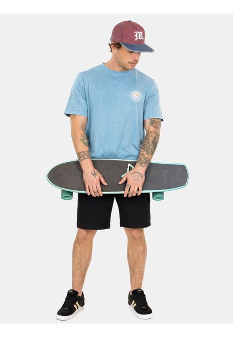 Polera MC Huntington Beach Tees  Celeste Hombre Maui And Sons-3