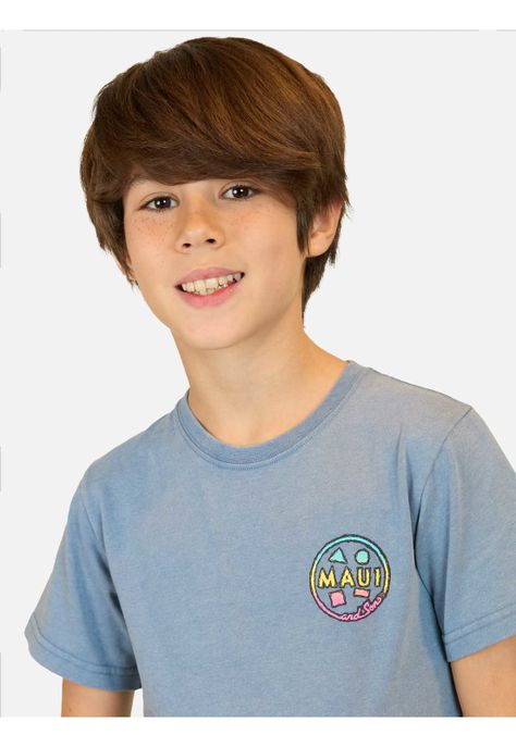 Polera MC Fire Waves Azul Niño Maui And Sons-3