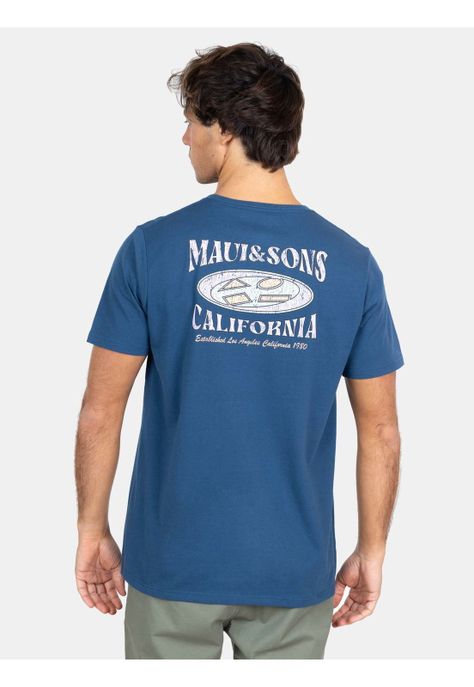 Polera MC Cal Mu Azul Hombre Maui And Sons-1