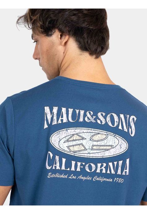 Polera MC Cal Mu Azul Hombre Maui And Sons-2