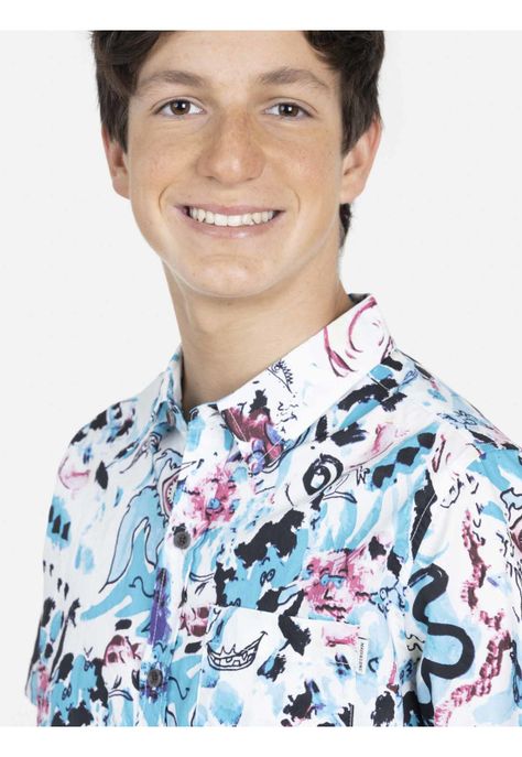Camisa COLLAGE ART Juvenil Multicolor Maui and Sons-0