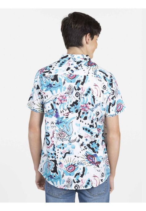 Camisa COLLAGE ART Juvenil Multicolor Maui and Sons-2