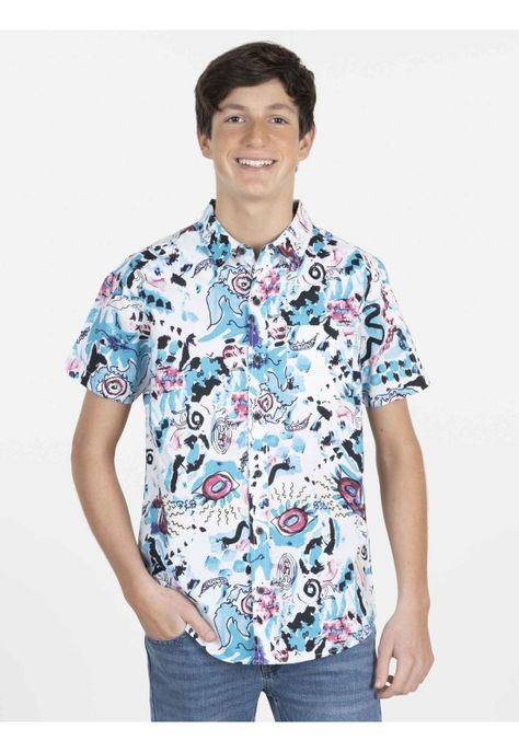 Camisa COLLAGE ART Juvenil Multicolor Maui and Sons-3