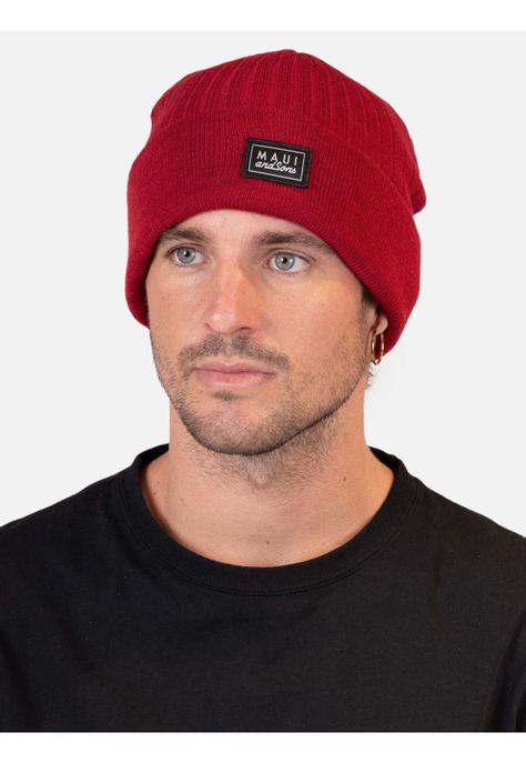 Gorro Cosmos Rojo Hombre Maui And Sons-0